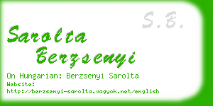 sarolta berzsenyi business card